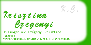 krisztina czegenyi business card