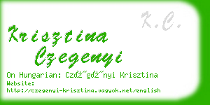 krisztina czegenyi business card